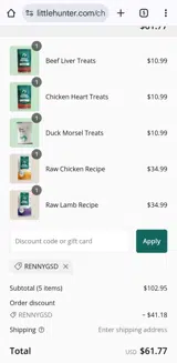 RENNYGSD coupon verification screenshot