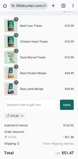ATLAS coupon verification screenshot