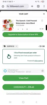 Sophi10 coupon verification screenshot