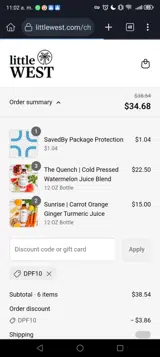 DPF10 coupon verification screenshot