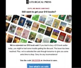 Liturgical Press coupon verification screenshot
