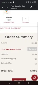 Liturgical Press coupon verification screenshot