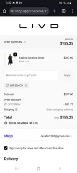off25nov coupon verification screenshot