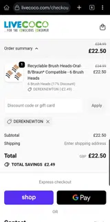 DEREKNEWTON coupon verification screenshot