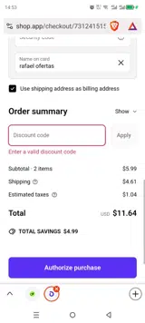 bestie coupon verification screenshot