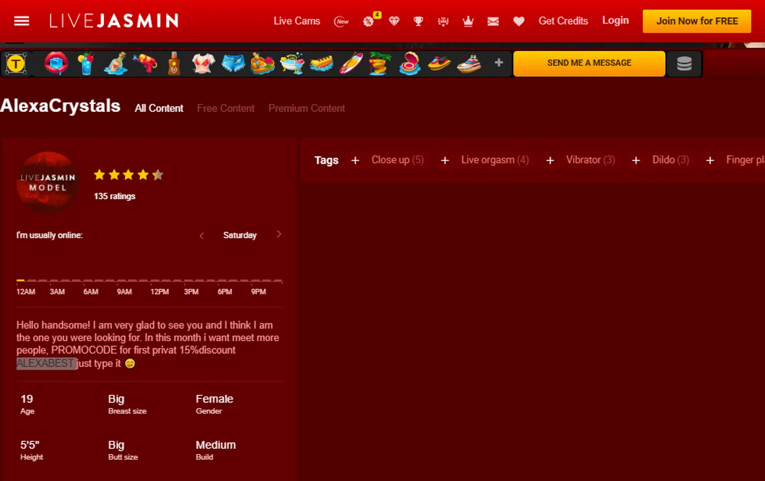 LiveJasmin promo code screenshot showing code ALEXABEST applied at LiveJasmin checkout page. Uploaded by SimplyCodes community member bettercallkim on Jul 19, 2025