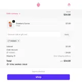 HERMES coupon verification screenshot