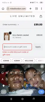EXTRA15 coupon verification screenshot