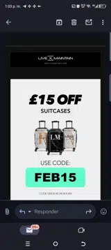Live X Maintain coupon verification screenshot