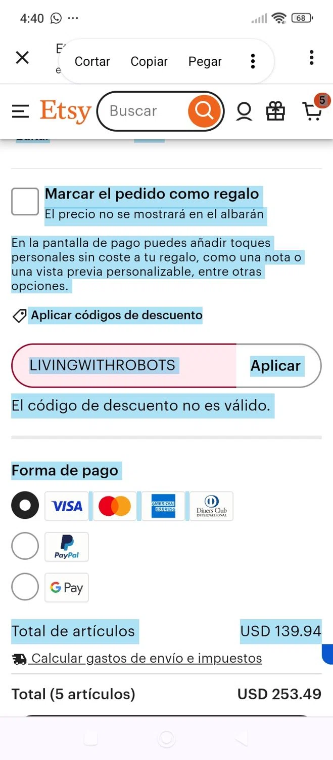 LivingAI promo code screenshot showing code LIVINGWITHROBOTS applied at LivingAI checkout page. Uploaded by SimplyCodes community member GloriousPro8890 on Jun 14, 2025
