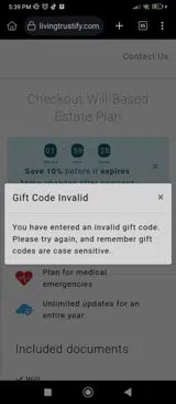 FINISHNOW20 coupon verification screenshot