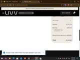 LIVV Natural coupon verification screenshot