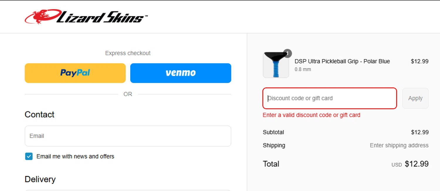 Lizard Skins discount code screenshot showing code TWOEY30 applied at Lizard Skins checkout page. Uploaded by SimplyCodes community member Toundjiale on Aug 22, 2025