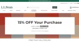L.L. Bean Global coupon verification screenshot