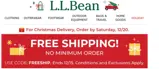 L.L. Bean Global coupon verification screenshot