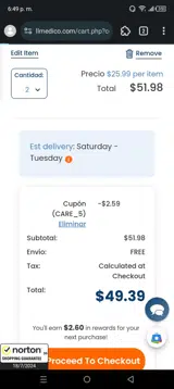 CARE_5 coupon verification screenshot