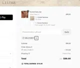 WELCOME10 coupon verification screenshot