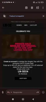 LN-SD24 coupon verification screenshot