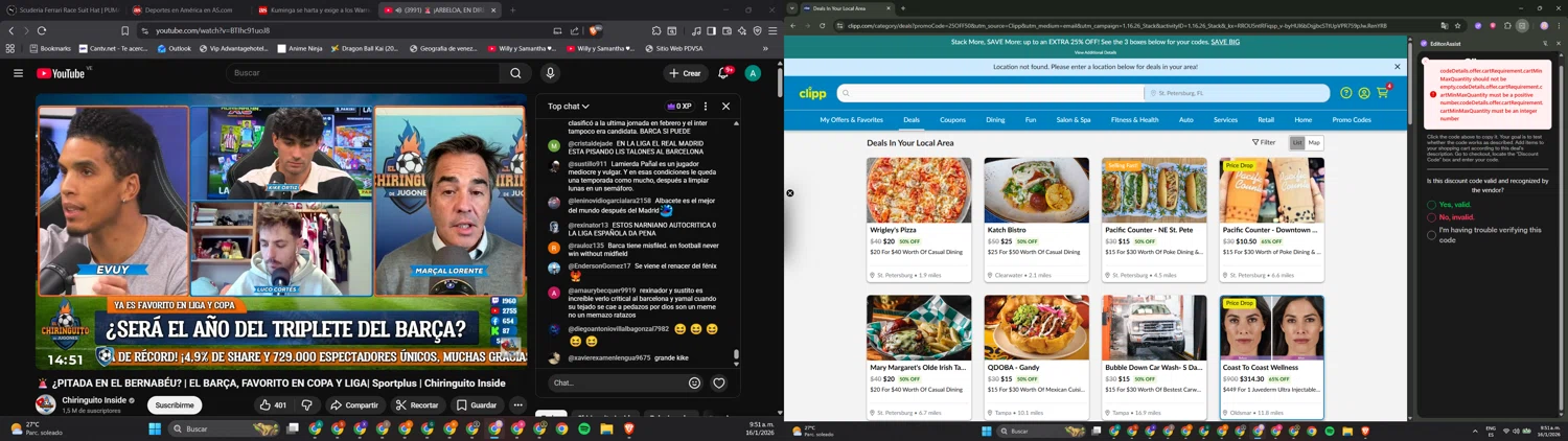 Clipp.com checkout page showing Clipp.com promo code box | Screenshot taken by SimplyCodes community member on Jan 16, 2026