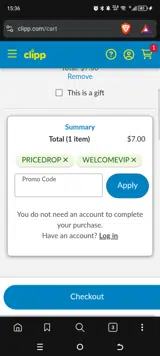 Clipp.com coupon verification screenshot
