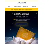 L'Occitane coupon verification screenshot