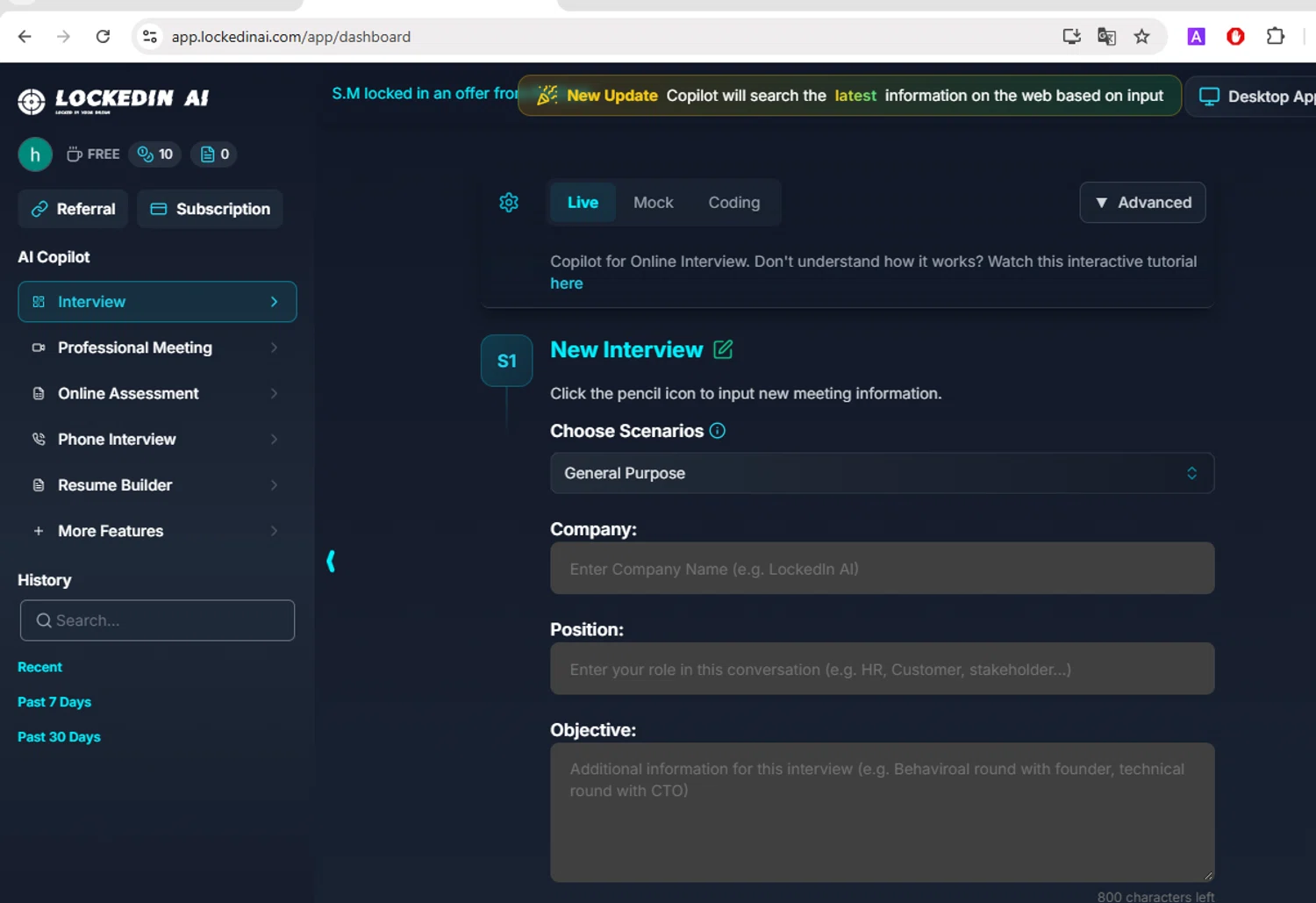 LockedIn AI promo code screenshot showing code GREEN15 applied at LockedIn AI checkout page. Uploaded by SimplyCodes community member VictoriousGuardian220 on Mar 20, 2025