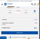 Locker Room Direct coupon verification screenshot