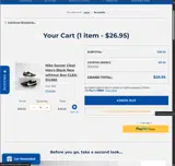 Locker Room Direct coupon verification screenshot