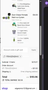 1TENK2ZNQNH3 coupon verification screenshot