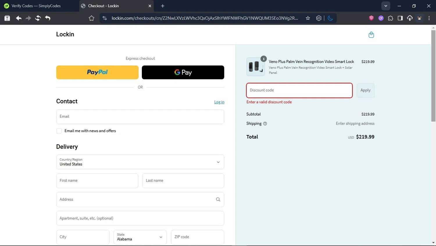 Lockin promo code screenshot showing code WELCOMELOCKIN applied at Lockin checkout page. Uploaded by SimplyCodes community member CleverPioneer8971 on Jun 17, 2025