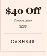 cash$40 coupon verification screenshot