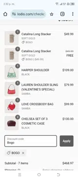 Bogo coupon verification screenshot
