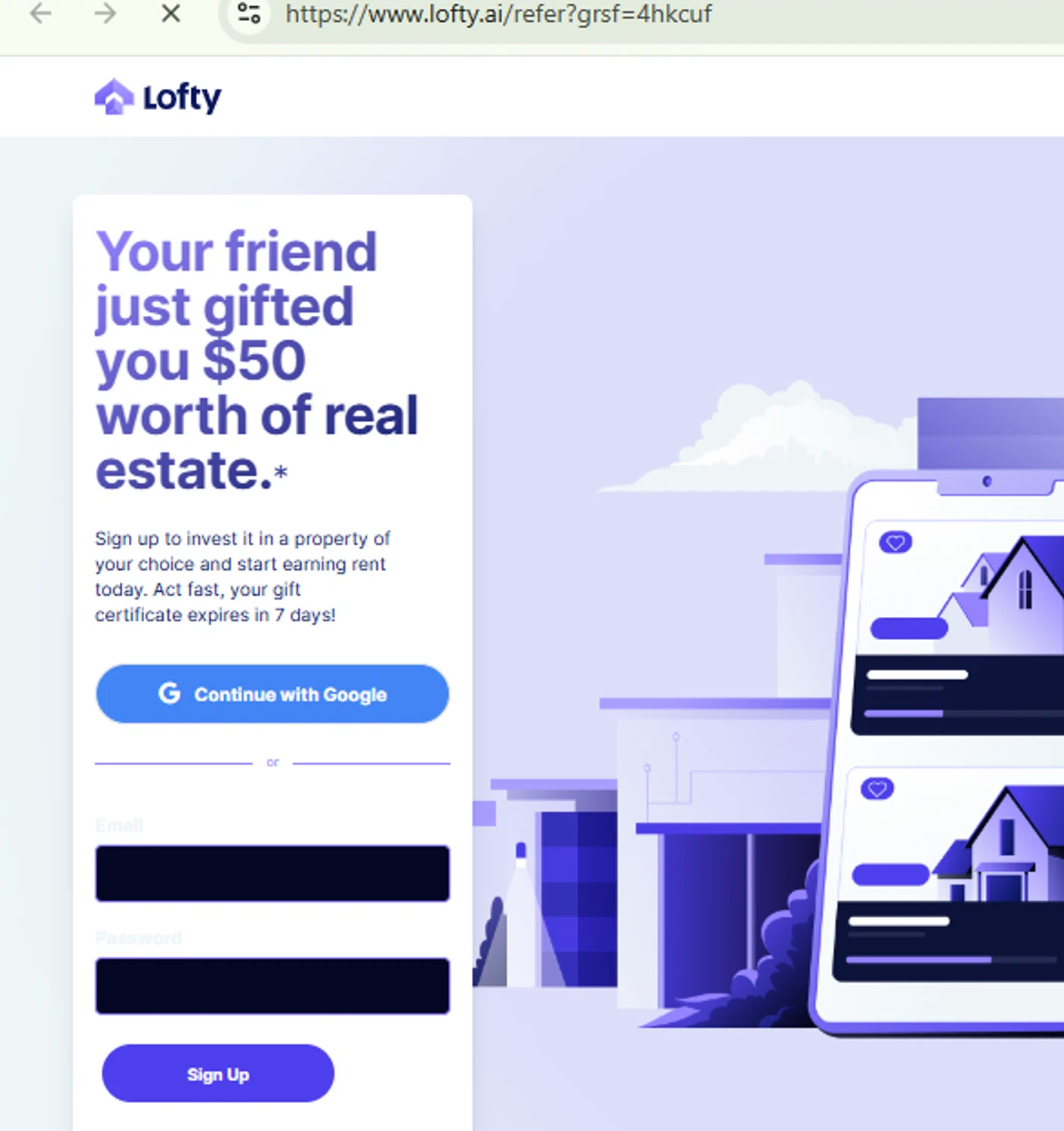 Lofty AI promo code screenshot showing code 4hkcuf applied at Lofty AI checkout page. Uploaded by SimplyCodes community member RewardFinder4836 on Feb 19, 2026