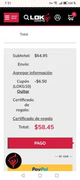 LOK Grips coupon verification screenshot