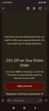 25sp coupon verification screenshot
