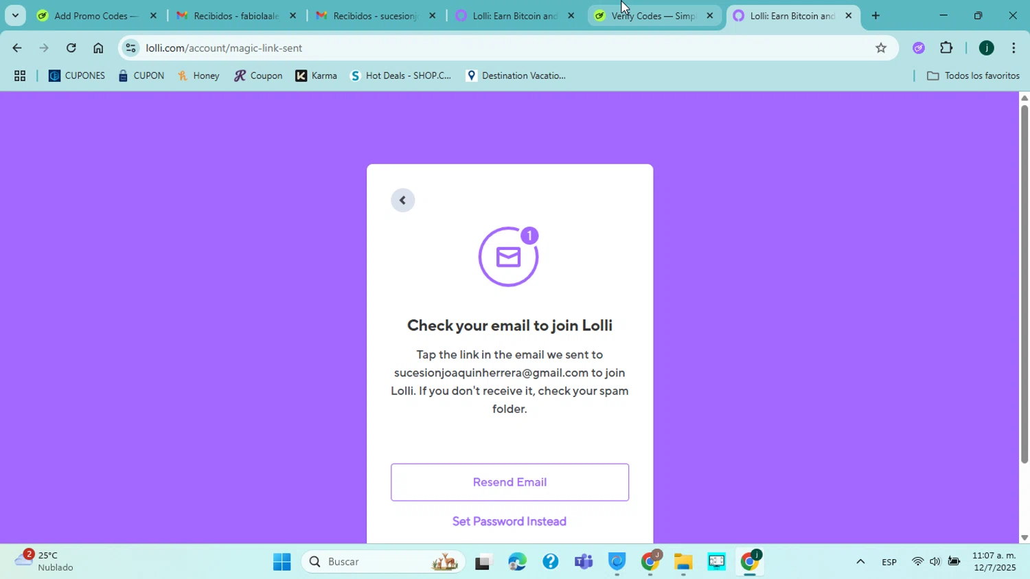 Lolli promo code screenshot showing code UKSB25 applied at Lolli checkout page. Uploaded by SimplyCodes community member jorgejavierherrera on Jul 12, 2025