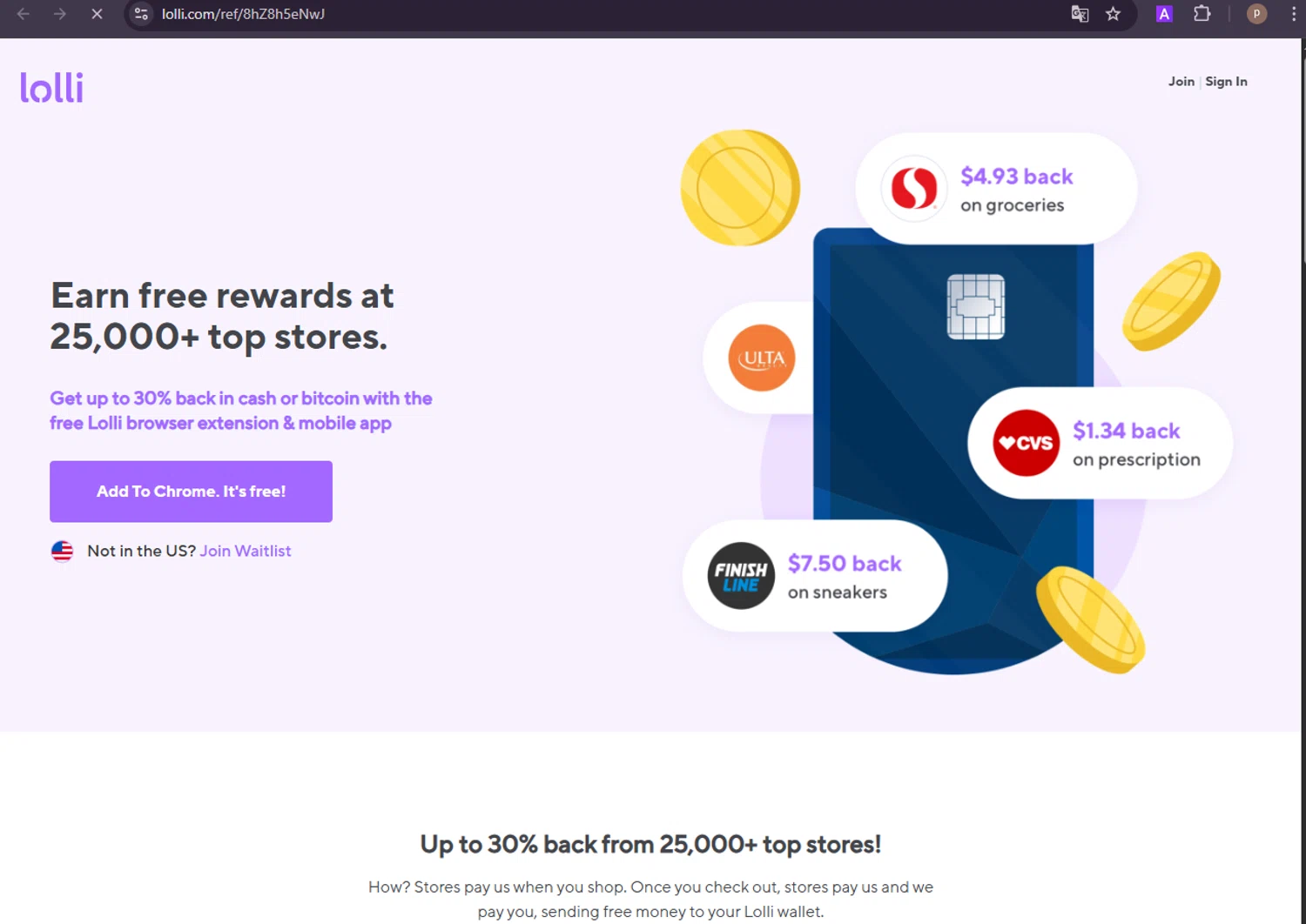 Lolli checkout page showing Lolli promo code box | Screenshot taken by SimplyCodes community member on Aug 29, 2025