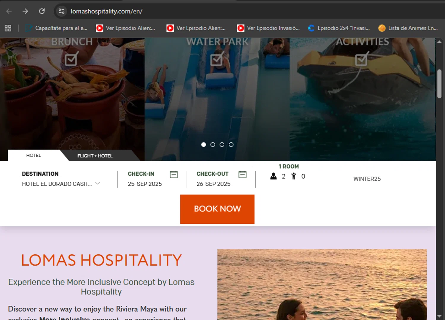 Lomas Hospitality checkout page showing Lomas Hospitality promo code box | Screenshot taken by SimplyCodes community member on Sep 25, 2025