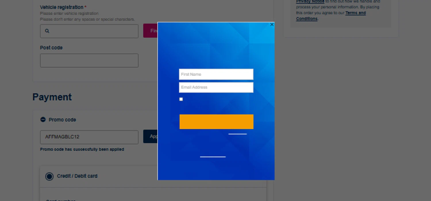 London Stansted Airport promo code screenshot showing code AFFMAGBLC12 applied at London Stansted Airport checkout page. Uploaded by SimplyCodes community member TraxoGamer on Nov 3, 2025