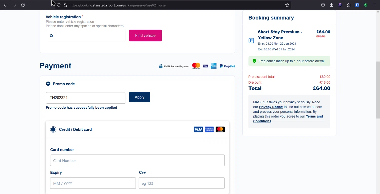 where to use Modo promo code box