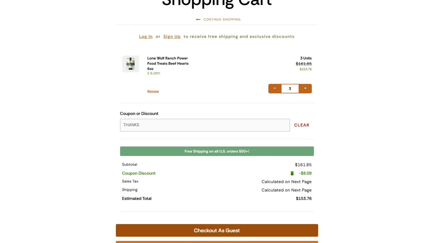 Lone Wolf Ranch coupon code screenshot showing code THANKS applied at Lone Wolf Ranch checkout page. Uploaded by SimplyCodes community member MrsPopo on Oct 15, 2025