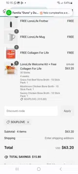 SOUPLOVE coupon verification screenshot