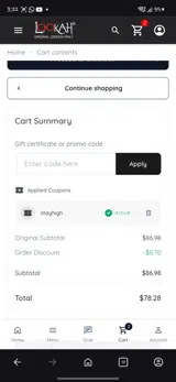 Lookah coupon verification screenshot