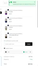 Lookah coupon verification screenshot
