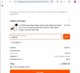 YEIROD coupon verification screenshot