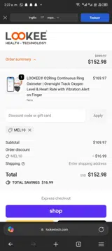 MEL10 coupon verification screenshot