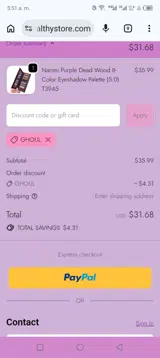 LookHealthyStore coupon verification screenshot