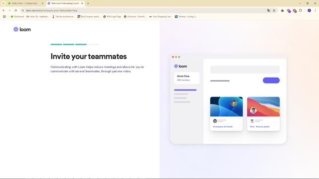 Loom checkout page showing Loom promo code box | Screenshot taken by SimplyCodes community member on Nov 15, 2024