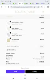 Holiday20 coupon verification screenshot