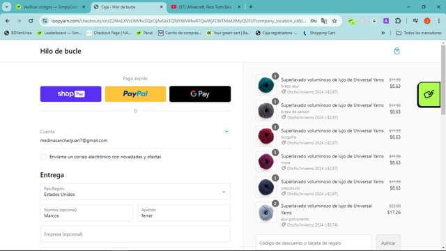 Loop checkout page showing Loop discount code box | Screenshot taken by SimplyCodes community member on Oct 27, 2024